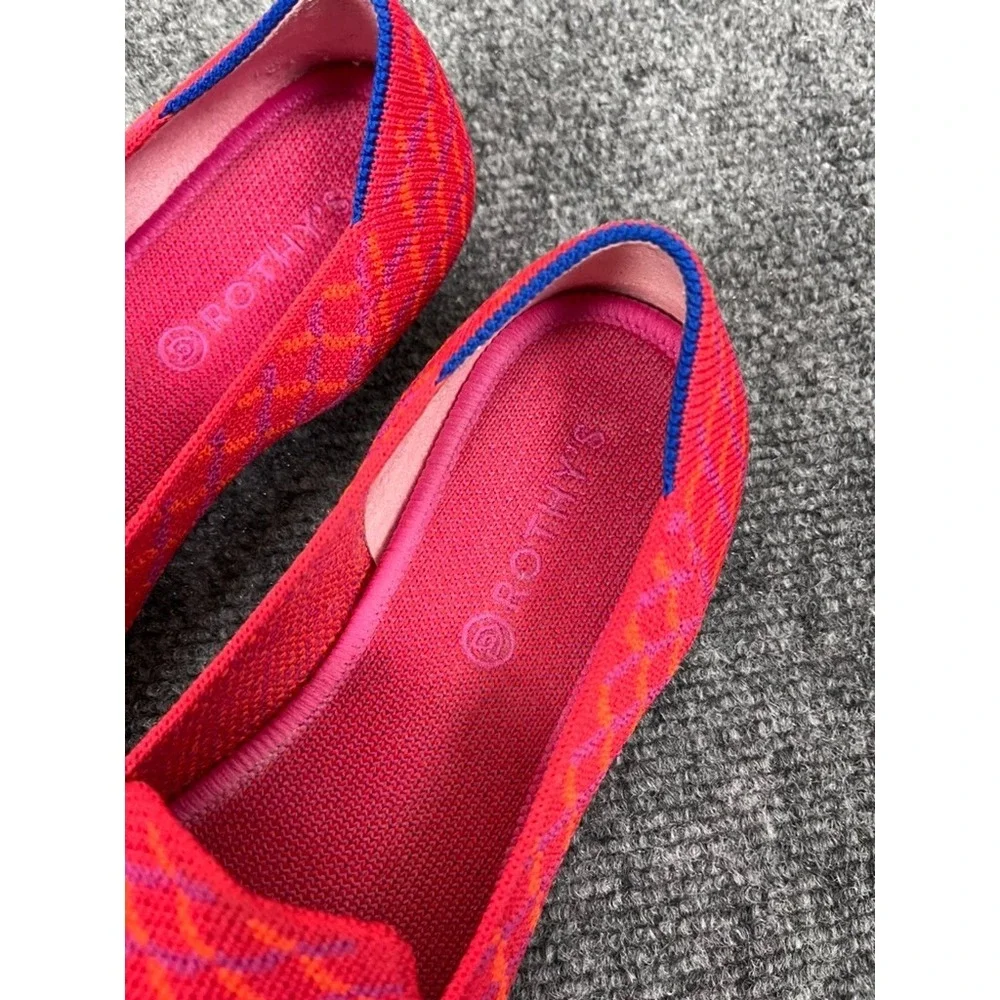 Rothy's The Loafer Pomagranate Grid Slip On Shoes Womens Ballet Flats Size 4 New